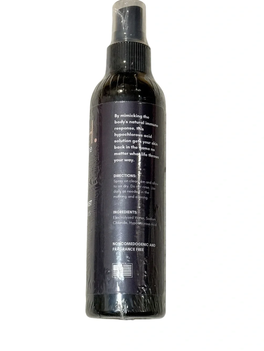 NWT - BRUH Skincare Recovery Mist Hypochlorous Acid Spray 4 oz Black